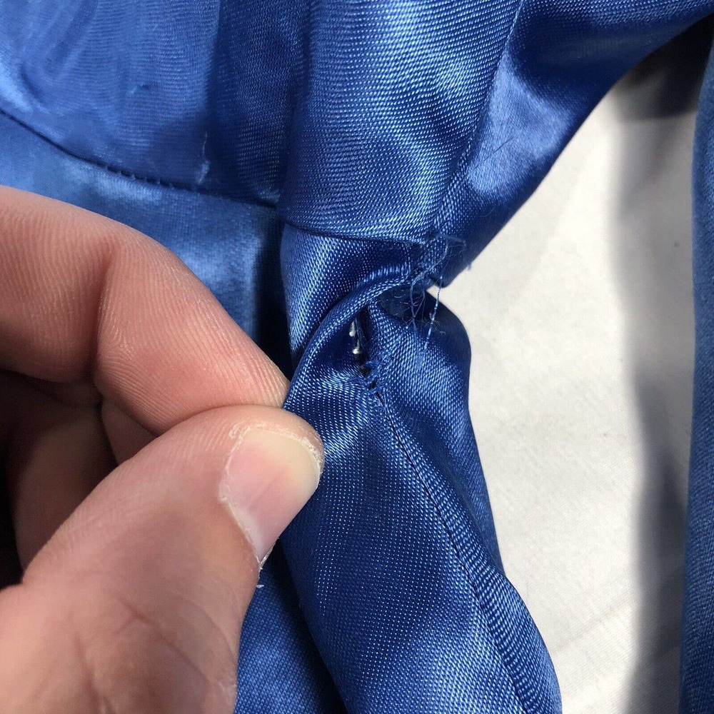 VTG GAUDET MIDDLE SCHOOL MIDDLETON VARSITY JACKET YOUTH MEDIUM SNAP BUTTON BLUE - Picture 14 of 16